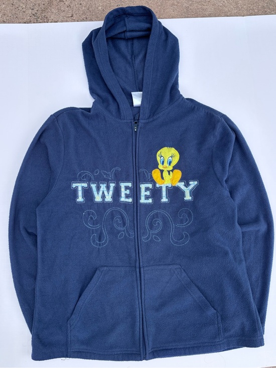 Warner Bros. Jackets & Blazers - Warner Bros. Navy Blue Zip-Up Hoodie with Tweety Embroidery